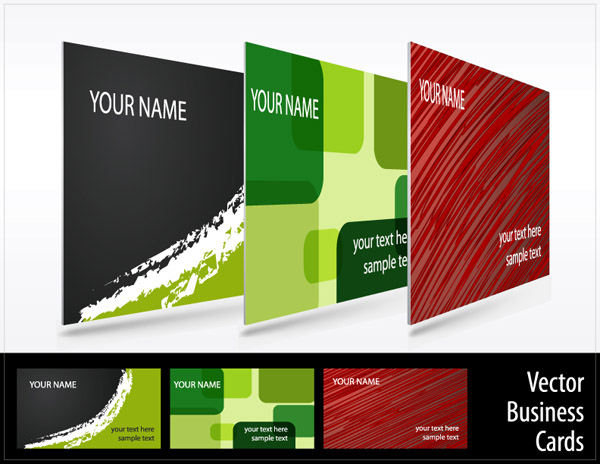 free vector Threedimensional renderings show business card vector